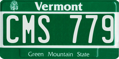 VT license plate CMS779