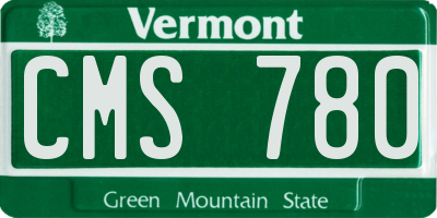 VT license plate CMS780