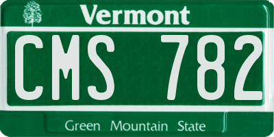 VT license plate CMS782