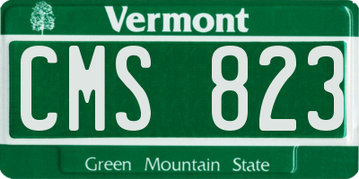 VT license plate CMS823