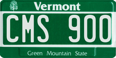 VT license plate CMS900