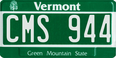 VT license plate CMS944