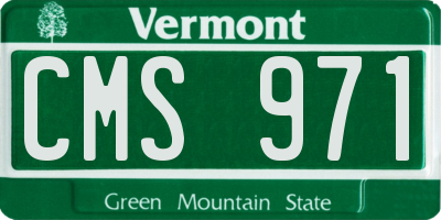 VT license plate CMS971
