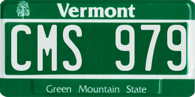 VT license plate CMS979