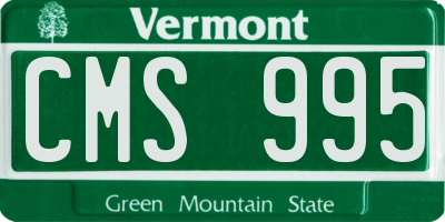 VT license plate CMS995