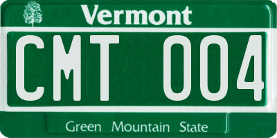 VT license plate CMT004