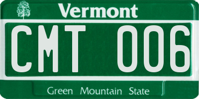 VT license plate CMT006