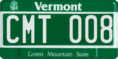 VT license plate CMT008
