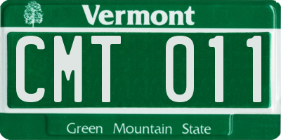 VT license plate CMT011