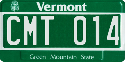 VT license plate CMT014