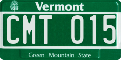 VT license plate CMT015