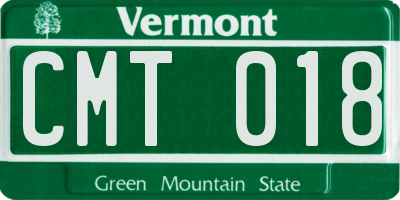 VT license plate CMT018