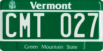 VT license plate CMT027