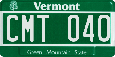 VT license plate CMT040