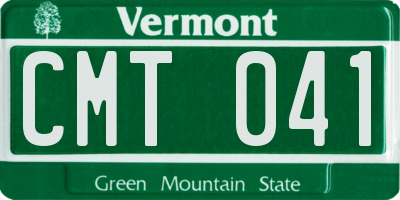 VT license plate CMT041
