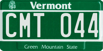 VT license plate CMT044