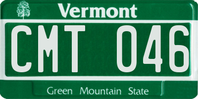 VT license plate CMT046