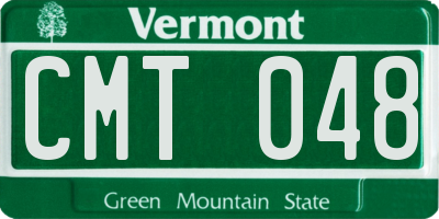 VT license plate CMT048