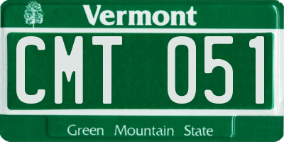 VT license plate CMT051