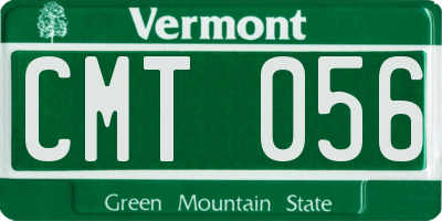 VT license plate CMT056