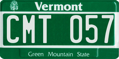 VT license plate CMT057