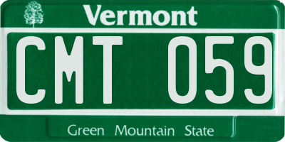 VT license plate CMT059