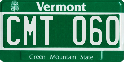 VT license plate CMT060