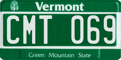 VT license plate CMT069