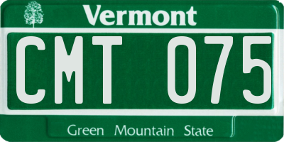 VT license plate CMT075