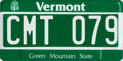 VT license plate CMT079