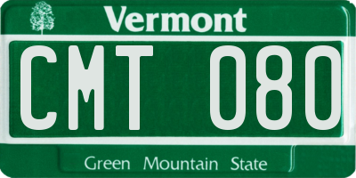 VT license plate CMT080