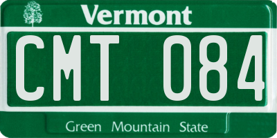 VT license plate CMT084
