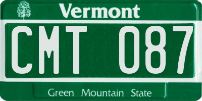 VT license plate CMT087