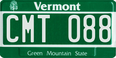 VT license plate CMT088