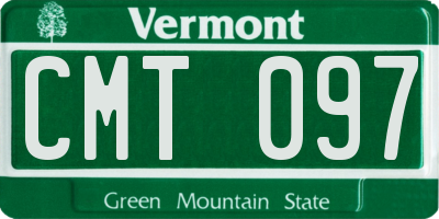 VT license plate CMT097