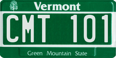 VT license plate CMT101