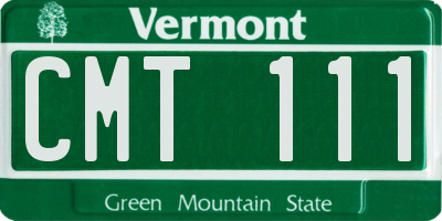 VT license plate CMT111