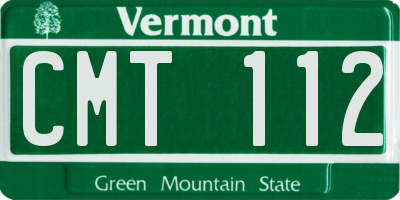 VT license plate CMT112