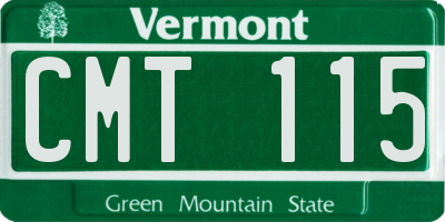VT license plate CMT115