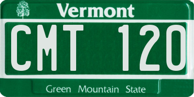 VT license plate CMT120