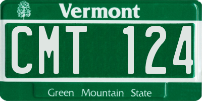 VT license plate CMT124