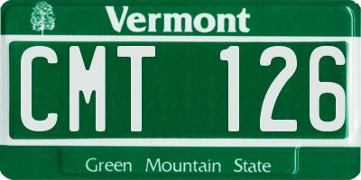VT license plate CMT126