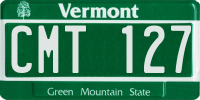 VT license plate CMT127