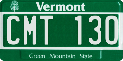VT license plate CMT130