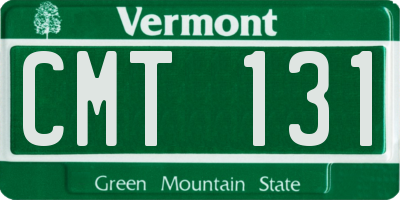 VT license plate CMT131