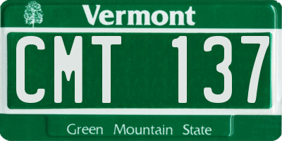 VT license plate CMT137