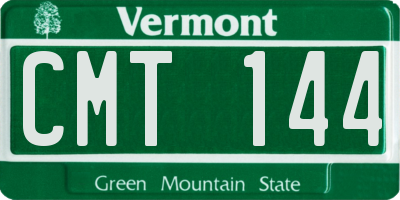 VT license plate CMT144