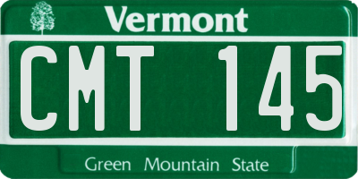 VT license plate CMT145