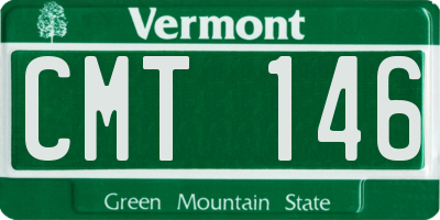 VT license plate CMT146