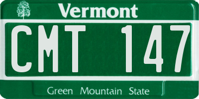 VT license plate CMT147